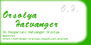 orsolya hatvanger business card